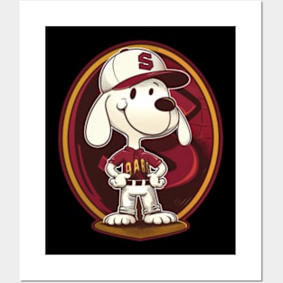 Snoopy Vs Arizona Diamondbacks Glove Growl Posters and Art